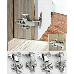 image:image4 Pcs Lazy Susan Hardware 90 Degree Kitchen Hinges Concealed Hydraulic Cabinet Door Hinge DTC 90 Degree Hinges Full Coverage Adjustable Installation Door Hinge