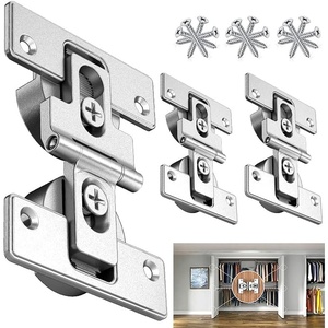 image:imageBifold Door HingesSoft Close180 Folding Concealed Hinge for Cabinets  Bifold cabinet door hinges combine adjustable door gap size soft close function180 folding for Cabinet and Closet6 Pack3