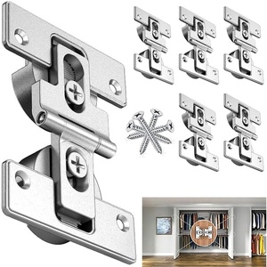 image:imageBifold Door HingesSoft Close180 Folding Concealed Hinge for Cabinets  Bifold cabinet door hinges combine adjustable door gap size soft close function180 folding for Cabinet and Closet6 Pack1