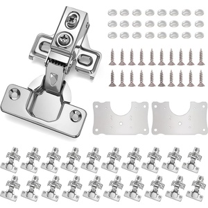 image:imageCabinet Hinges  24 Pack for 12 Inch Overlay Cabinet Face Frame Concealed 105Deg Self Closing Hinges Stainless Soft Close Cabinet Door Hinges with Mounting Screws and Repair Plate24