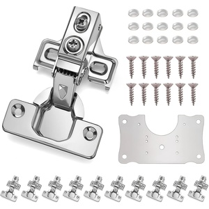 image:imageCabinet Hinges  24 Pack for 12 Inch Overlay Cabinet Face Frame Concealed 105Deg Self Closing Hinges Stainless Soft Close Cabinet Door Hinges with Mounting Screws and Repair Plate10