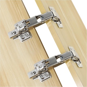 image:imageCabinet Hinges1 Pair 175165 Degree Hinge Concealed Hydraulic Adjustable Mounting Soft Close Cabinet Hinges NickelPlated Steel Buffer Dampers for Wardrobe Cupboard Full OverlaySilvery  175 Half Overlay