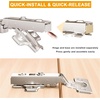 image:image2Pack Frameless Full Overlay Soft Close Cabinet Hinges 50 Faster Install with ClipOn Plate 3D Adjustment Durable amp Quiet European Concealed Cabinet Door Hinges  Screws IncludedFull Overlay