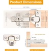 image:image2Pack Frameless Full Overlay Soft Close Cabinet Hinges 50 Faster Install with ClipOn Plate 3D Adjustment Durable amp Quiet European Concealed Cabinet Door Hinges  Screws IncludedFull Overlay