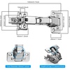 image:image2Pieces 165 Degree Lazy Susan Hinge Face Frame Clip On Plate for Easy Installation Hydraulic Concealed Soft Closing Hinges for Cabinet Corner Kitchen Door