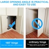 image:image2Pieces 165 Degree Lazy Susan Hinge Face Frame Clip On Plate for Easy Installation Hydraulic Concealed Soft Closing Hinges for Cabinet Corner Kitchen Door