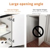 image:image2Pieces 165 Degree Lazy Susan Hinge Face Frame Clip On Plate for Easy Installation Hydraulic Concealed Soft Closing Hinges for Cabinet Corner Kitchen Door