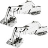 image:image2Pieces 165 Degree Lazy Susan Hinge Face Frame Clip On Plate for Easy Installation Hydraulic Concealed Soft Closing Hinges for Cabinet Corner Kitchen Door