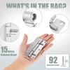 image:image4Inch Quick Release Hinge 304 Stainless Steel Detach 2 PCS  Rustproof spring release hinges 6 holes for cabinet electrical enclosure doors horizontal vertical mounting easy install15