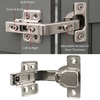 image:imageBerta 2Pack 165 Degree Hinges Frameless Cabinet Doors Hinges Concealed Hydraulic Adjustable Mounting Hinges Soft Closing NickelPlated Steel Buffer Dampers for Wardrobe1 Pair Full Overlay135 Degree