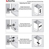 image:imageBerta 2Pack 165 Degree Hinges Frameless Cabinet Doors Hinges Concealed Hydraulic Adjustable Mounting Hinges Soft Closing NickelPlated Steel Buffer Dampers for Wardrobe1 Pair Full Overlay165 Degree