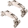 image:imageBerta 2Pack 165 Degree Hinges Frameless Cabinet Doors Hinges Concealed Hydraulic Adjustable Mounting Hinges Soft Closing NickelPlated Steel Buffer Dampers for Wardrobe1 Pair Full Overlay165 Degree