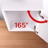image:imageBerta 2Pack 165 Degree Hinges Frameless Cabinet Doors Hinges Concealed Hydraulic Adjustable Mounting Hinges Soft Closing NickelPlated Steel Buffer Dampers for Wardrobe1 Pair Full Overlay165 Degree