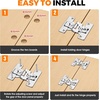 image:imageBifold Door HingesSoft Close180 Folding Concealed Hinge for Cabinets  Bifold cabinet door hinges combine adjustable door gap size soft close function180 folding for Cabinet and Closet2 Pack