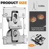 image:imageBifold Door HingesSoft Close180 Folding Concealed Hinge for Cabinets  Bifold cabinet door hinges combine adjustable door gap size soft close function180 folding for Cabinet and Closet2 Pack