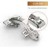 image:imageFurniware 2 Pair 170 Degree Frameless Soft Close Cabinet Hinges Heavy Duty Hidden Hydraulic Lazy Susan Hinges Concealed for Corner Cabinet Crawlspace Trap Door WardrobeNo Cup Grooving2