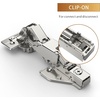image:imageFurniware 2 Pair 170 Degree Frameless Soft Close Cabinet Hinges Heavy Duty Hidden Hydraulic Lazy Susan Hinges Concealed for Corner Cabinet Crawlspace Trap Door WardrobeNo Cup Grooving1