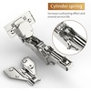 image:imageFurniware 2 Pair 170 Degree Frameless Soft Close Cabinet Hinges Heavy Duty Hidden Hydraulic Lazy Susan Hinges Concealed for Corner Cabinet Crawlspace Trap Door WardrobeNo Cup Grooving2