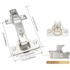 image:imageFurniware 2 Pair 170 Degree Frameless Soft Close Cabinet Hinges Heavy Duty Hidden Hydraulic Lazy Susan Hinges Concealed for Corner Cabinet Crawlspace Trap Door WardrobeNo Cup Grooving1
