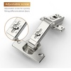 image:imageFurniware 2 Pair 170 Degree Frameless Soft Close Cabinet Hinges Heavy Duty Hidden Hydraulic Lazy Susan Hinges Concealed for Corner Cabinet Crawlspace Trap Door WardrobeNo Cup Grooving1