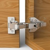 image:imageFurniware 2 Pair 170 Degree Frameless Soft Close Cabinet Hinges Heavy Duty Hidden Hydraulic Lazy Susan Hinges Concealed for Corner Cabinet Crawlspace Trap Door WardrobeNo Cup Grooving1