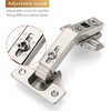 image:imageFurniware 2 Pair 170 Degree Frameless Soft Close Cabinet Hinges Heavy Duty Hidden Hydraulic Lazy Susan Hinges Concealed for Corner Cabinet Crawlspace Trap Door WardrobeNo Cup Grooving2