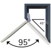 image:imageHettich 9125528 Corner Hinge 95 for Corner Cabinets and Existing Doors Pot Diameter 35 mm 45 Crank 0 mm NickelPlated Steel Pack of 2 9125528Pack of 2