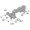 image:imageHettich 9125528 Corner Hinge 95 for Corner Cabinets and Existing Doors Pot Diameter 35 mm 45 Crank 0 mm NickelPlated Steel Pack of 2 9125528Pack of 2