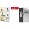image:imageHettich Sensys 9110696 Concealed Self Closing Cabinet Door Hinges 110 with Damping Pot Diameter 35 mm 0 mm Offset Pack of 2