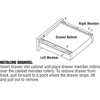 image:imagePrimeLine MP7210 Drawer Slide Kit  Replace Drawer Track Hardware  SelfClosing Design Fits Most Bottom SideMounted Drawer Systems 1534 In Steel Tracks Plastic Wheels White 1 Pair