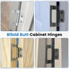 image:imageSDTC Tech 4Pack NonMortise Door Hinges Bifold Butt Cabinet Hinges with Screws for Furniture Windows Cupboard etc  2 x 09 Inch BlackSilver