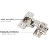 image:imageSilverline 12 inch Overlay Concealed Cabinet Hinges SelfClosing Short Arm European Hinge for Face Frame Cabinets 105Deg Opening 35mm Cup ScrewOn Steel Hardware with Screws 6 Pack50 Pack