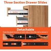 image:imageToBeGreat 14 Inch Side Mount Drawer Slides Black Full Extension 1 Pair  100lb capacity heavy duty cabinet glides Smooth ball bearing rails for kitchen dressers Mounting screws includedBlack