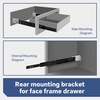 image:imageToBeGreat 14 Inch Side Mount Drawer Slides Black Full Extension 1 Pair  100lb capacity heavy duty cabinet glides Smooth ball bearing rails for kitchen dressers Mounting screws includedSilverRear Mounting Bracket