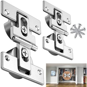 image:imageBifold Door HingesSoft Close180 Folding Concealed Hinge for Cabinets  Bifold cabinet door hinges combine adjustable door gap size soft close function180 folding for Cabinet and Closet2 Pack