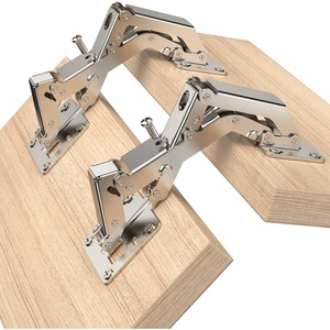 image:imageChibery 2 Pack 170 Degree Soft Close Cabinet Hinges Slow Smooth Hidden Frameless Lazy Susan Hinge Concealed Hardware Surface Mount Lid Support Trap Door Self Closing for Corner Kitchen Cupboard2