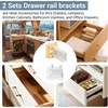 image:image2 Pack Drawer Slide Socket Set for 1 Drawer Slides HeavyDuty Plastic  CShaped Adjustable H305 Drawer Rail Bracket with Screws Adjustable BaseDrawer Socket for RV Drawers Cabinet amp Furniture
