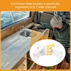 image:image3 Pack RV Drawer Slides Kitchen Drawer Hardware for 1 Slide Channel  Drawer Rail Bracket Cabinet Drawer Slides Drawer Rails CShaped Adjustable Base Drawer Slide Mounting Brackets