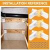 image:image3 Pack RV Drawer Slides Kitchen Drawer Hardware for 1 Slide Channel  Drawer Rail Bracket Cabinet Drawer Slides Drawer Rails CShaped Adjustable Base Drawer Slide Mounting Brackets