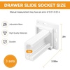 image:image3 Pack RV Drawer Slides Kitchen Drawer Hardware for 1 Slide Channel  Drawer Rail Bracket Cabinet Drawer Slides Drawer Rails CShaped Adjustable Base Drawer Slide Mounting Brackets