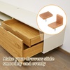 image:imageDrawer Glides 30 PCS Plastic Drawer Slides Drawers Glides Bottom Mount for Repairing Dressers Making All the Drawers Slide Smoothly 20 Square and 10 PCS L Shape
