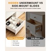 image:imageGobrico Soft Close Under Mounting Drawer Slides 18 inch 1Pair Full Extension Concealed Drawer Runners Glides21 Inch