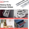 image:imageHomdiy 10 Inch Heavy Duty Drawer Slides Side Mount 100 LB Capacity 1 Pair  Full Extension Ball Bearing Cabinet Drawer Slides Smooth Metal Drawer Glides Rails for Kitchen Dresser Cabinet File Cabinet18 Inch