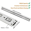 image:imageHomdiy 10 Inch Heavy Duty Drawer Slides Side Mount 100 LB Capacity 1 Pair  Full Extension Ball Bearing Cabinet Drawer Slides Smooth Metal Drawer Glides Rails for Kitchen Dresser Cabinet File Cabinet12 Inch