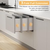 image:imagePair Undermount Drawer Slides Bottom Mount Pull Out Shelf Slider Under Mount Drawer Glides Full Extension Soft Close Drawer Runner Shelf Track for Kitchen Face Frame or Frameless Cabinet Drawer20 Inch