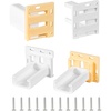 image:image2 Pack Drawer Slide Socket Set for 1 Drawer Slides HeavyDuty Plastic  CShaped Adjustable H305 Drawer Rail Bracket with Screws Adjustable BaseDrawer Socket for RV Drawers Cabinet amp Furniture