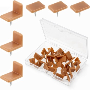 image:imageDrawer Glides 30 PCS Plastic Drawer Slides Drawers Glides Bottom Mount for Repairing Dressers Making All the Drawers Slide Smoothly 20 Square and 10 PCS L Shape