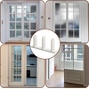 image:image4 Pack Siding Closet Door Floor Guide White Sliding Closet Door Hardware  ABS Sliding Door Bottom Guide Fit for 138 Thick Door Universal Closet Door Guides for Cabinet FloorWhite8