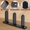 image:image4 Pack Siding Closet Door Floor Guide White Sliding Closet Door Hardware  ABS Sliding Door Bottom Guide Fit for 138 Thick Door Universal Closet Door Guides for Cabinet FloorBlack