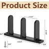image:image4 Pack Siding Closet Door Floor Guide White Sliding Closet Door Hardware  ABS Sliding Door Bottom Guide Fit for 138 Thick Door Universal Closet Door Guides for Cabinet FloorBlack